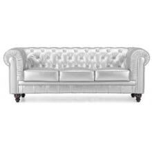 Zuo Modern Aristocrat Sofa Silver Leatherette 900112 image