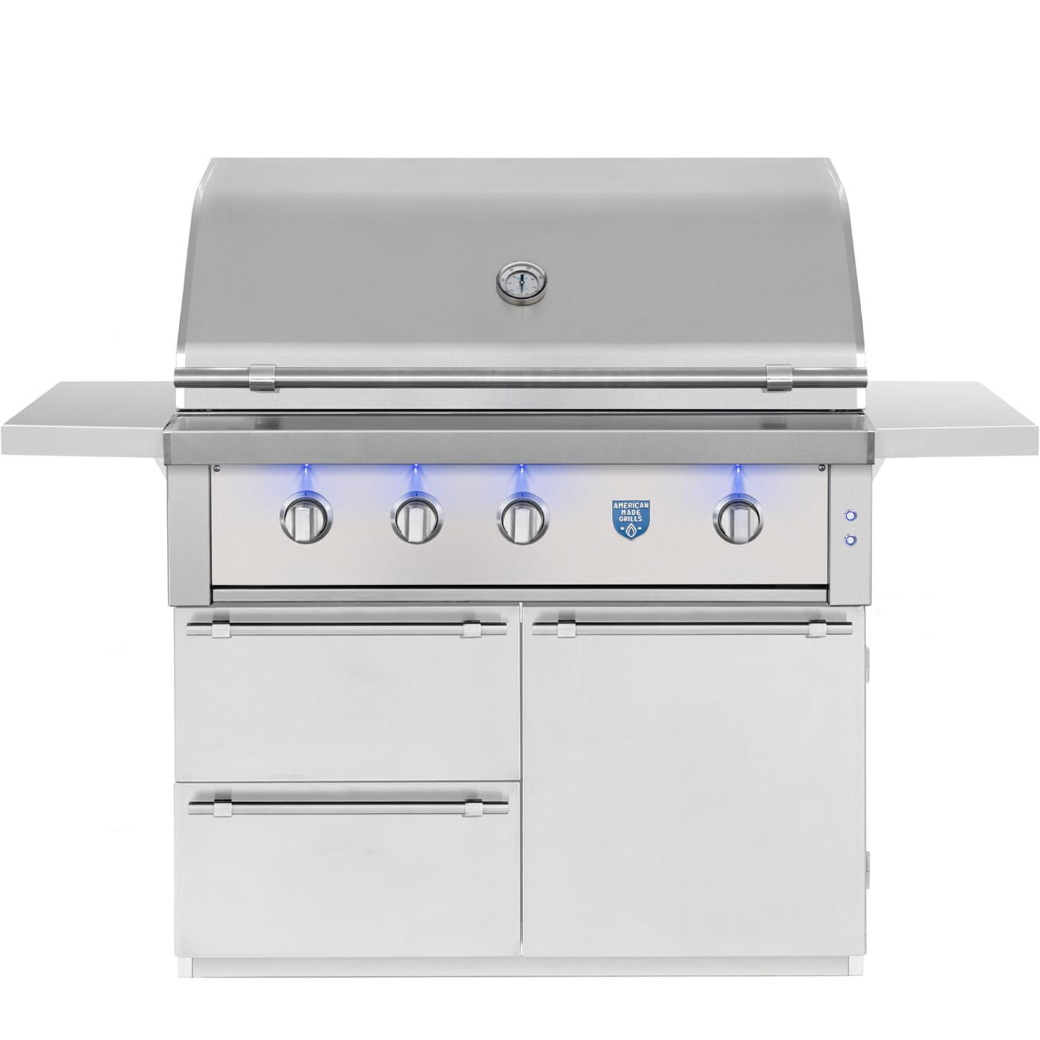 American Made Grills Estate 42-Inch Freestanding Grill ESTFS42-LP - Propane - Lid Closed - White Background thumbnail