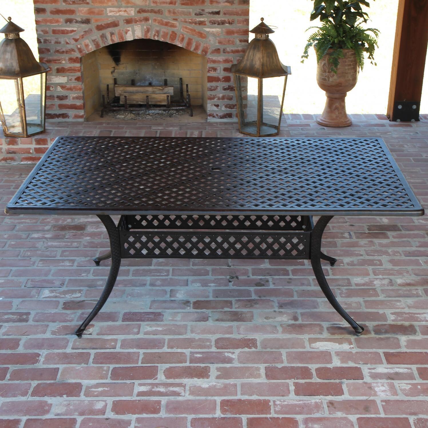 73 X 42 Inch Cast Aluminum Rectangle Patio Dining Table By Lakeview Outdoor Designs - On the Patio thumbnail