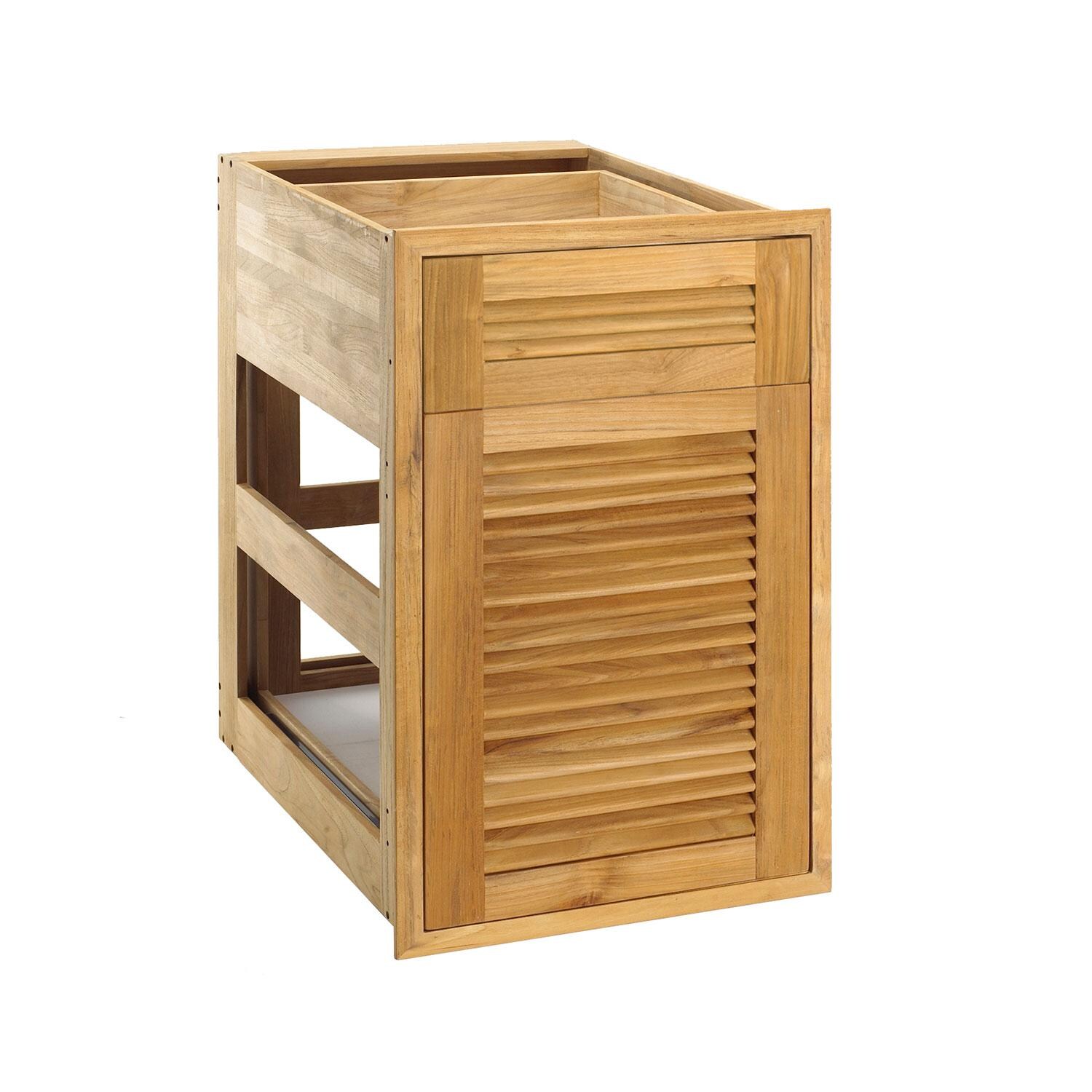Pacific Teak 18 Inch Louvered Drawer/Pullout Combo thumbnail
