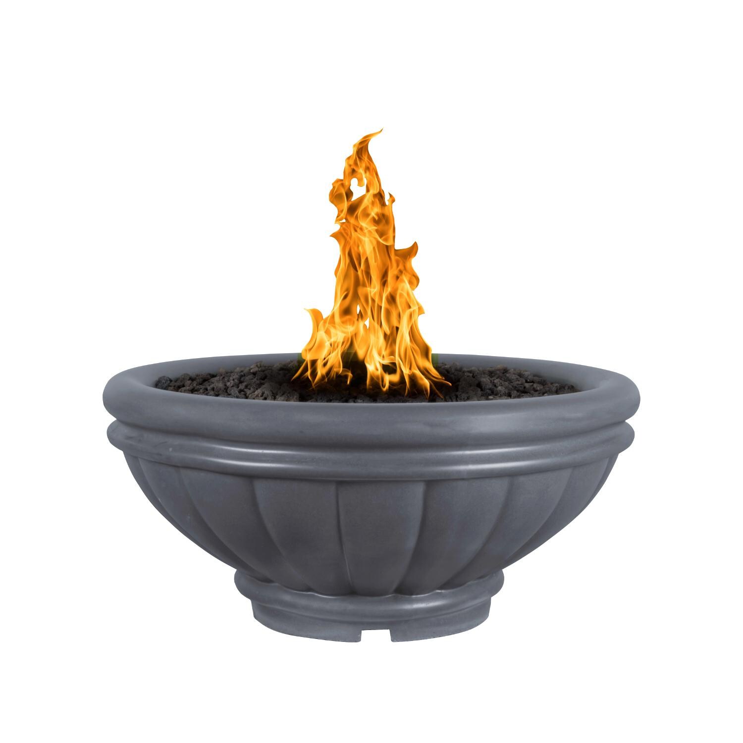 Gray Round Roma 37 inch GFRC Fire Pit thumbnail