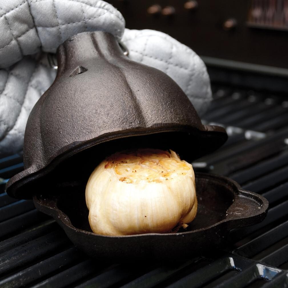 4 X 5 Inch Cast Iron Garlic Roaster Squeezer Set Bbqguys