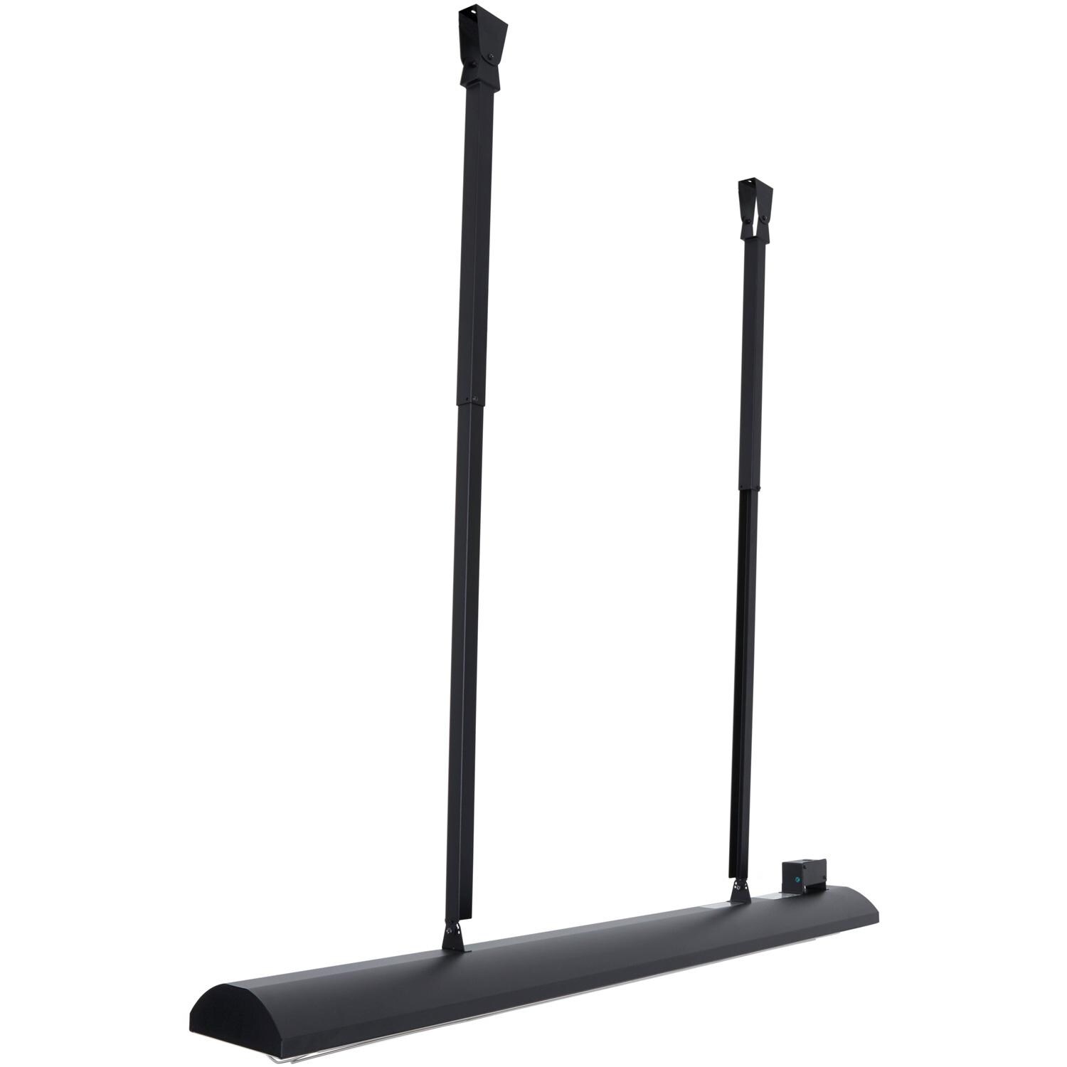 Infratech 13 1246BL Drop Pole Mount Assembly (Assembly Only - Heater Not Included) - Black - Heater Angled Downward thumbnail