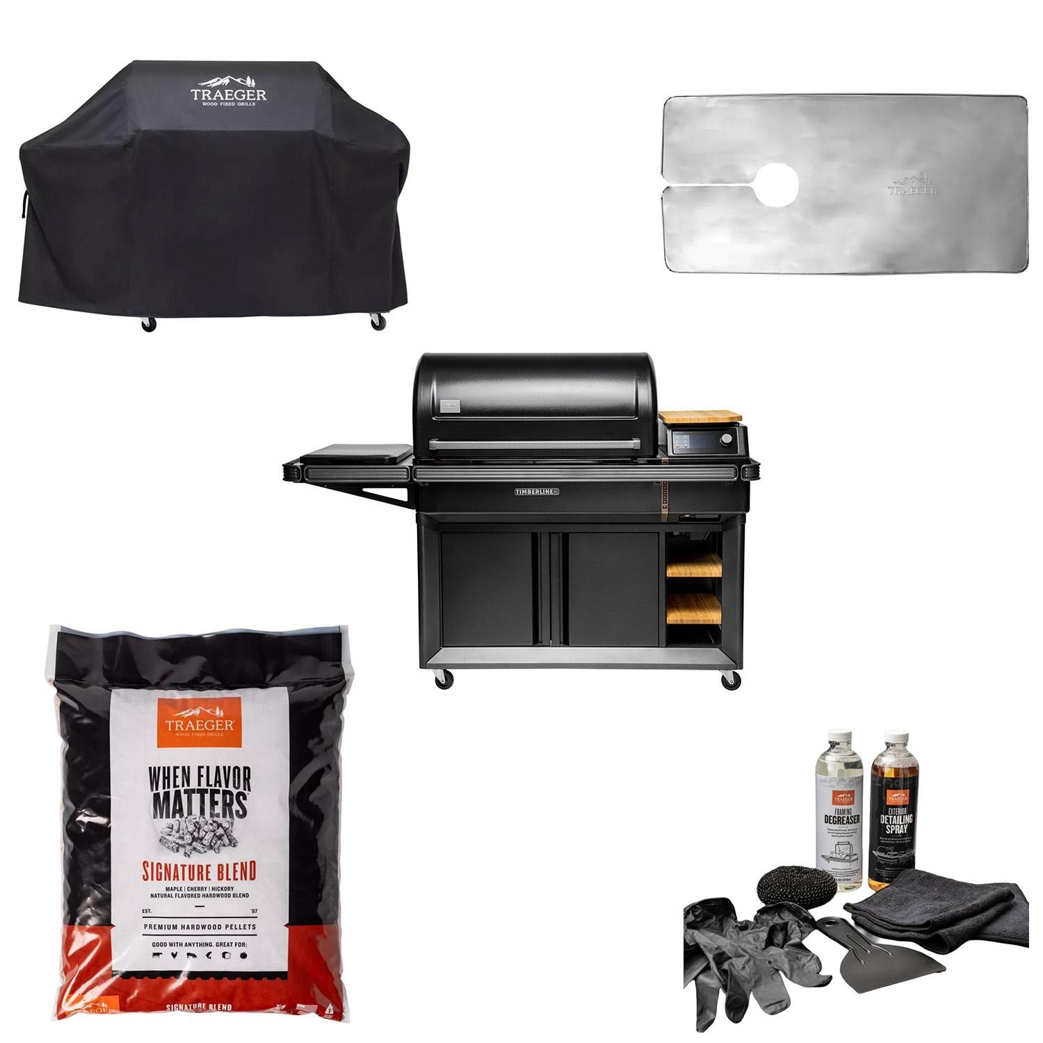 Traeger All-New Timberline XL Wi-Fi Controlled Wood Pellet Grill w/ WiFire 5 Pc Bundle