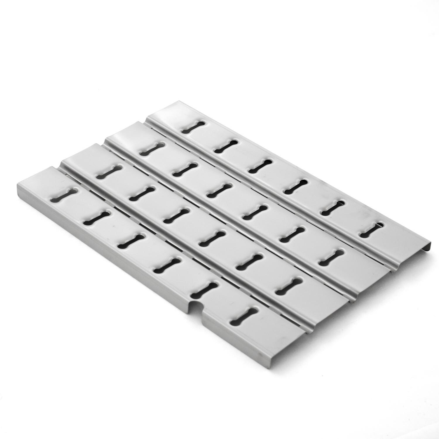 PGS Stainless Steel Moon Roks Tray For All Legacy Gas Grills - Underside Shown thumbnail