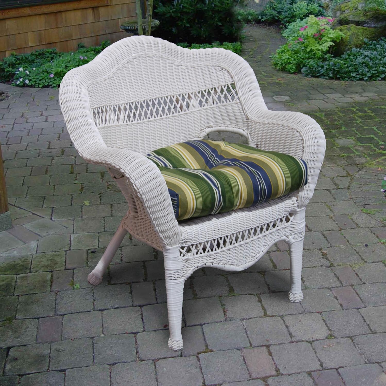 North Cape Vineyard Resin Wicker Chair White BBQGuys
