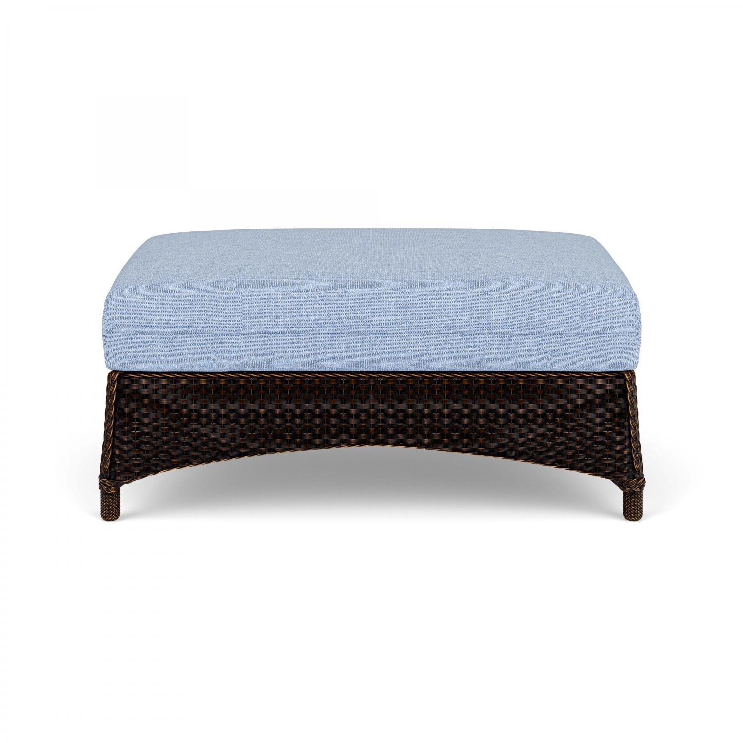 Mandalay Lloyd Loom Large Ottoman in Mink/Demo Skyway by Lloyd Flanders