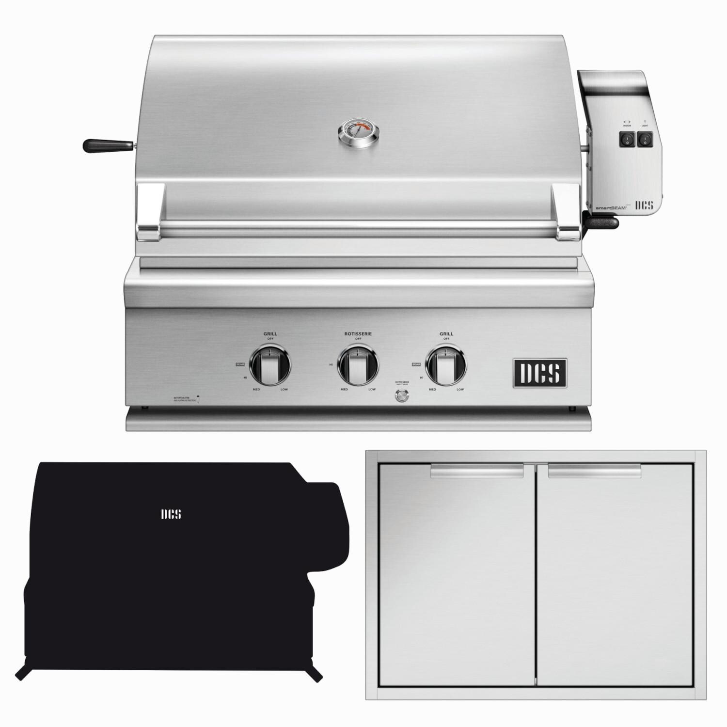 DCS BH1-30R-L-3PC Series 7 Traditional 3-Piece 30-Inch Propane Gas Outdoor Kitchen Package thumbnail