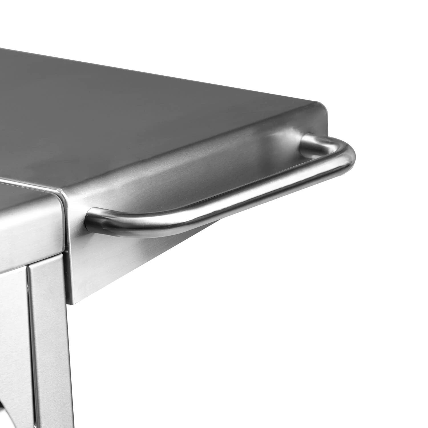 Blaze BLZ-20-KAMADO 20-Inch Cast Aluminum Kamado Grill On Stainless Steel Cart - Shelf Detail thumbnail