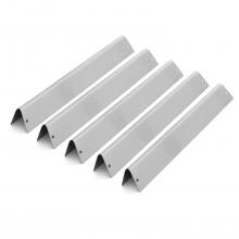 BBQGuys 7620 Stainless Steel Flavorizer Bars For Weber Genesis 300 Series Gas Grills W/ Front Mounted Control Panel - 5-Pieces - BBQ-7620