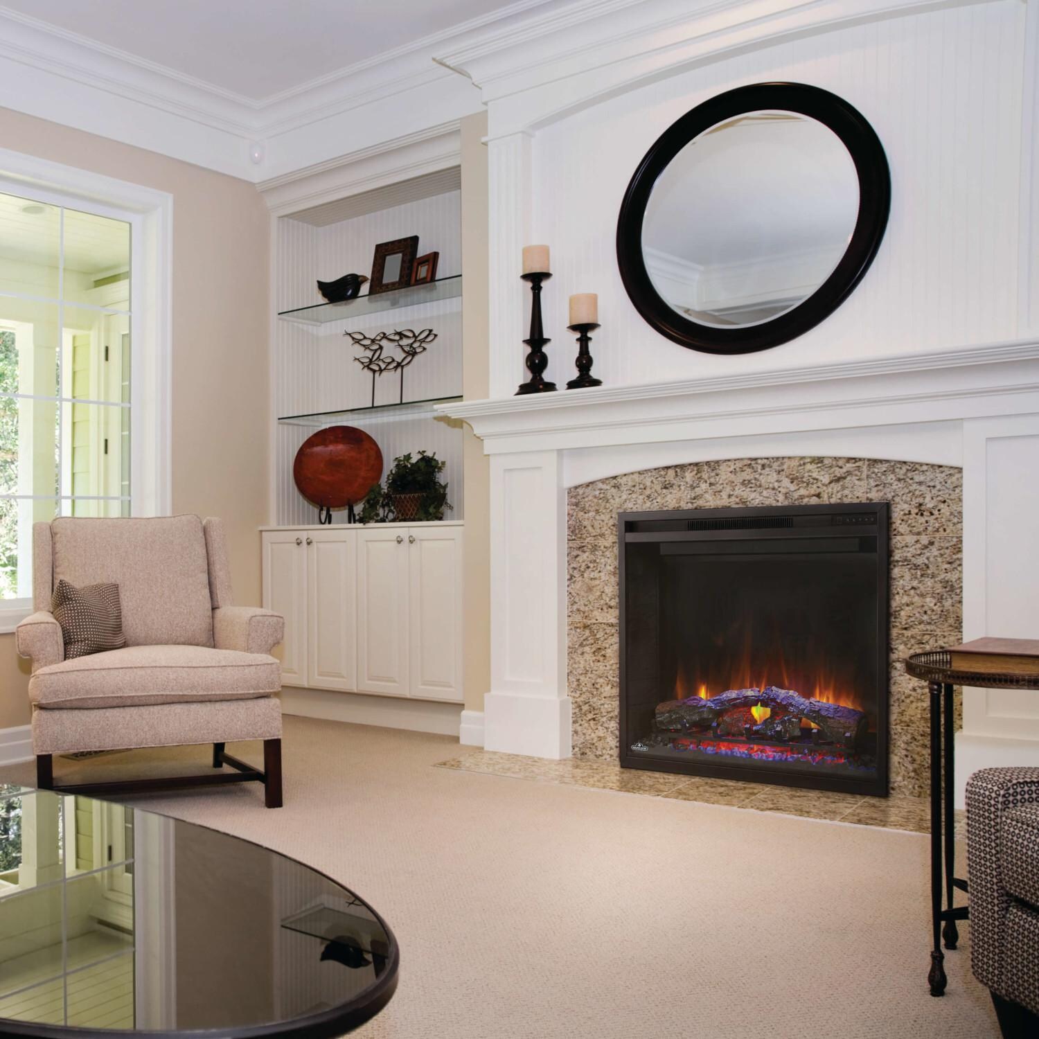 Napoleon NEFB36H-BS 36-Inch Element Built-In Electric Fireplace - In Living Room thumbnail