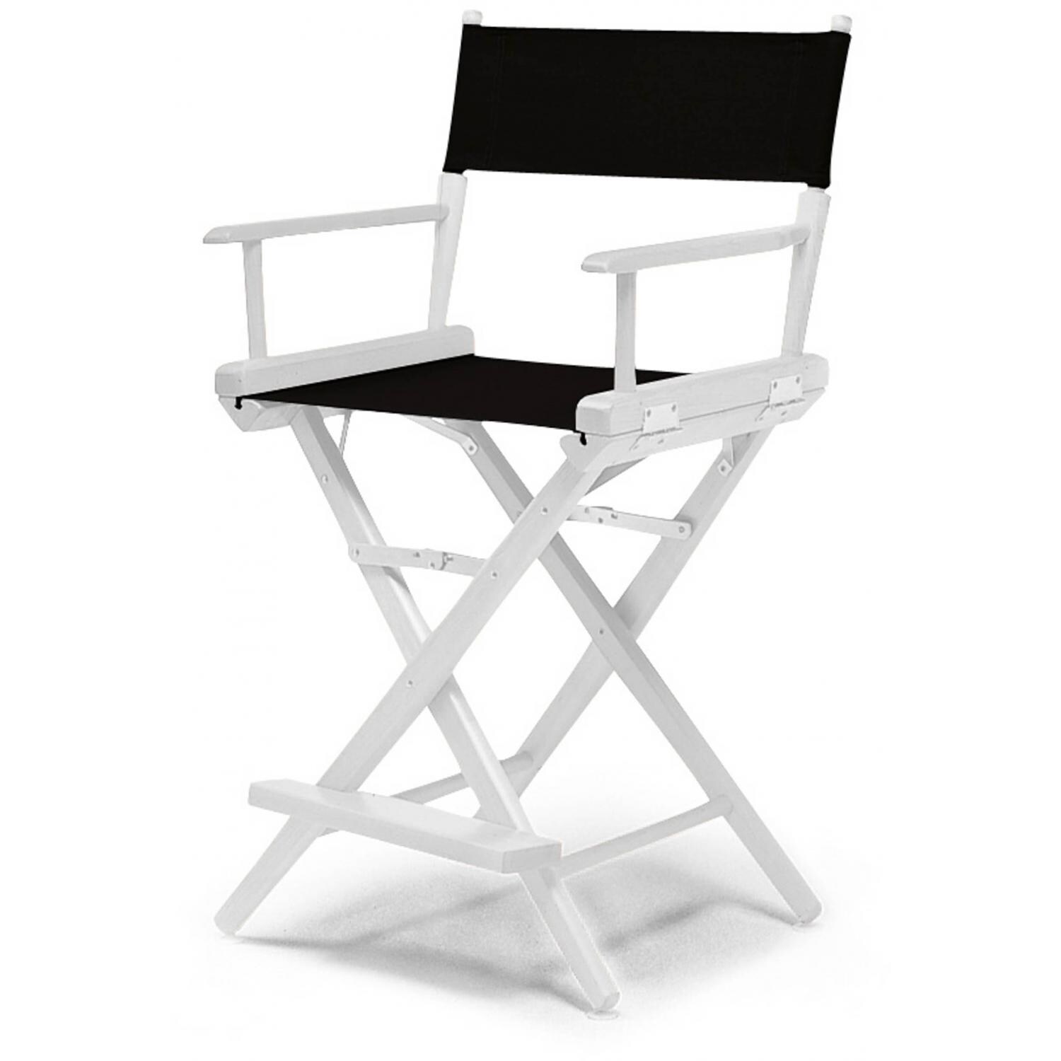 World Famous Counter Height Director Chair By Telescope Casual - White/Black