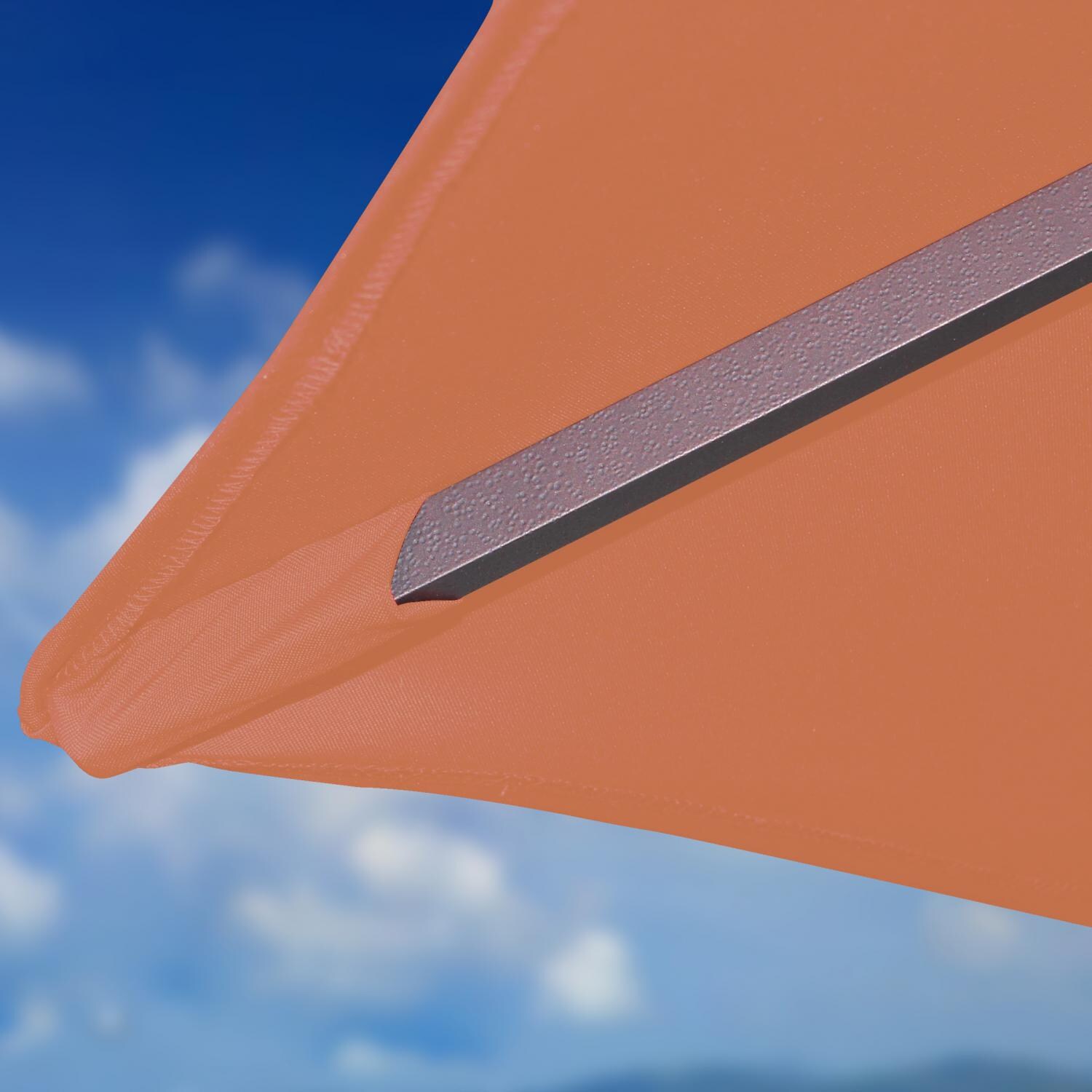 Astella 11 Ft Aluminum Patio Umbrella W/ Crank Lift - Polyester Tuscan Canopy - Rib Detail thumbnail