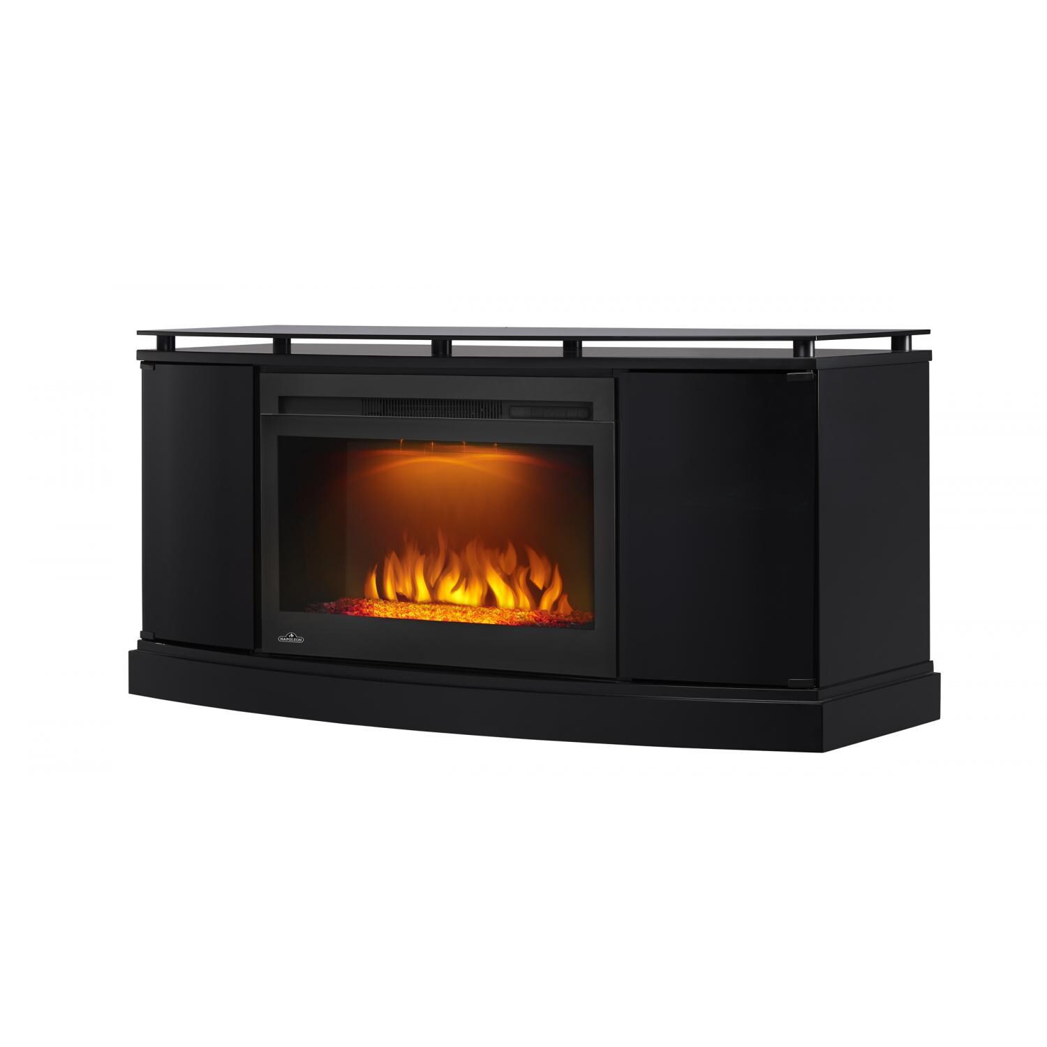Napoleon NEFP27-3116B 53-Inch Anya Electric Fireplace Media Console - Black - Orange Night Light - Angle thumbnail