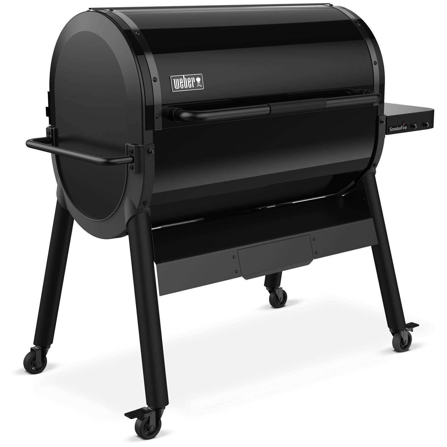 Weber 23611501 SmokeFire EPX6 STEALTH Edition 36-Inch Wi-Fi Enabled Wood Fired Pellet Grill - Left-Side Angled View thumbnail