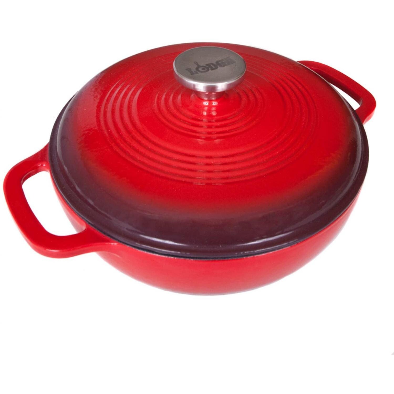 Lodge Red Enamel Cast Iron Dutch Oven thumbnail