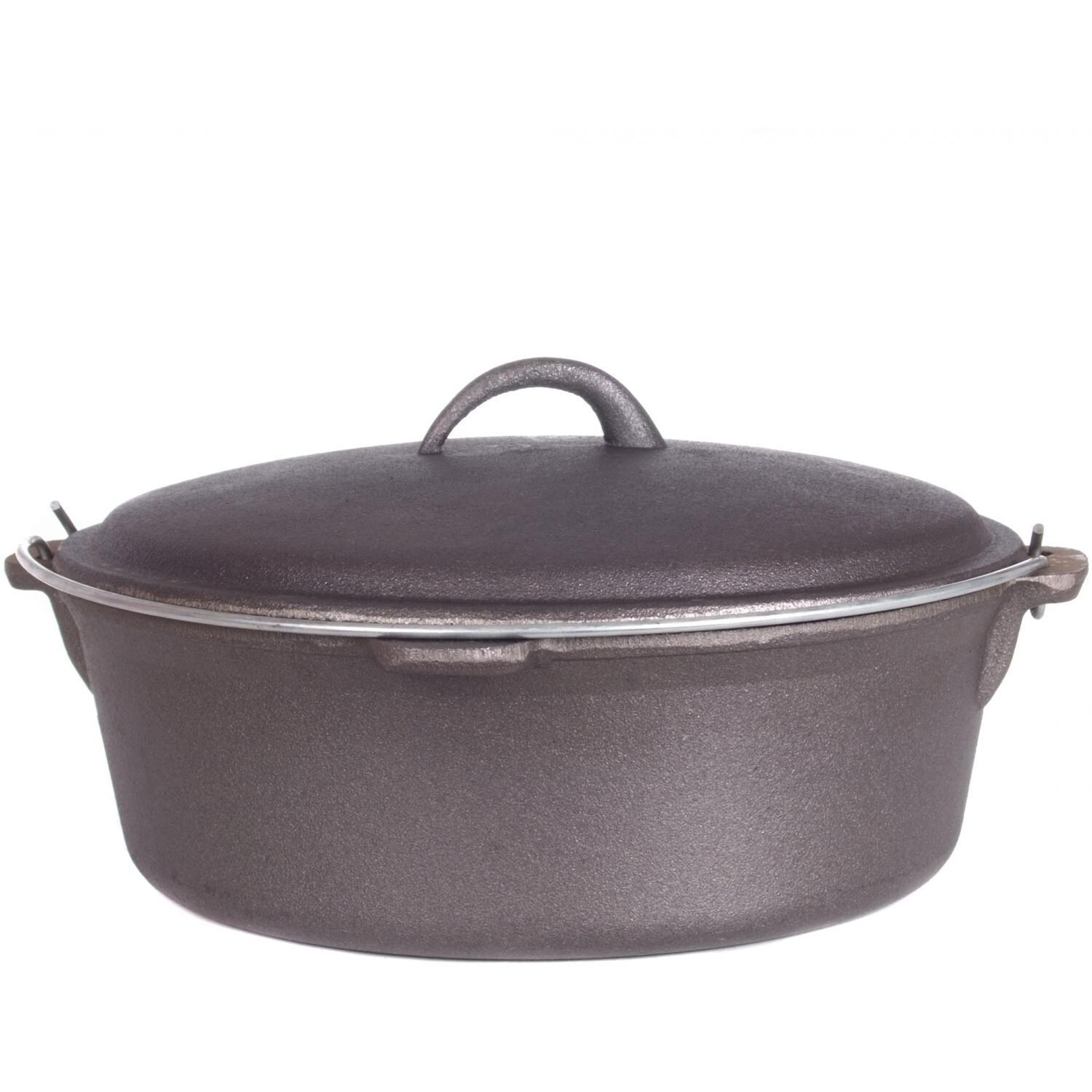 Cajun Classic 6-Quart Unseasoned Cast Iron Dutch Oven - GL10487A