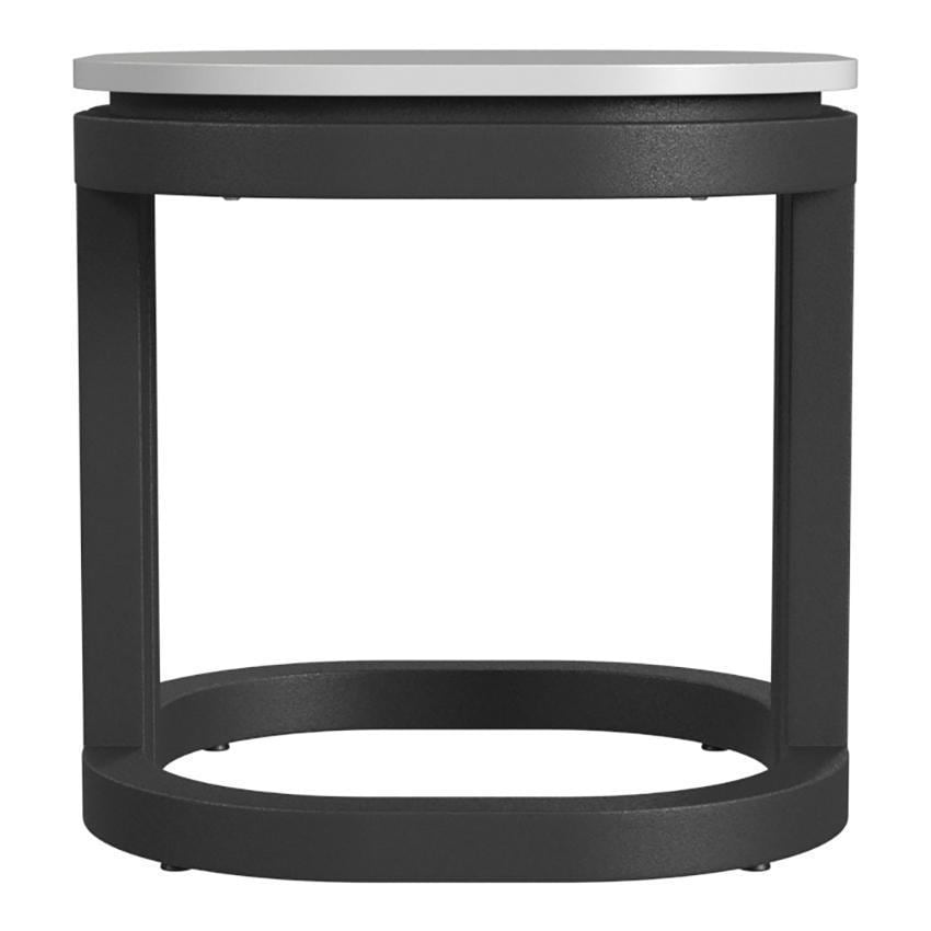 Malibu 6 Pc Aluminum Seating Set By Sunset West - End Table - Side View - White Background thumbnail