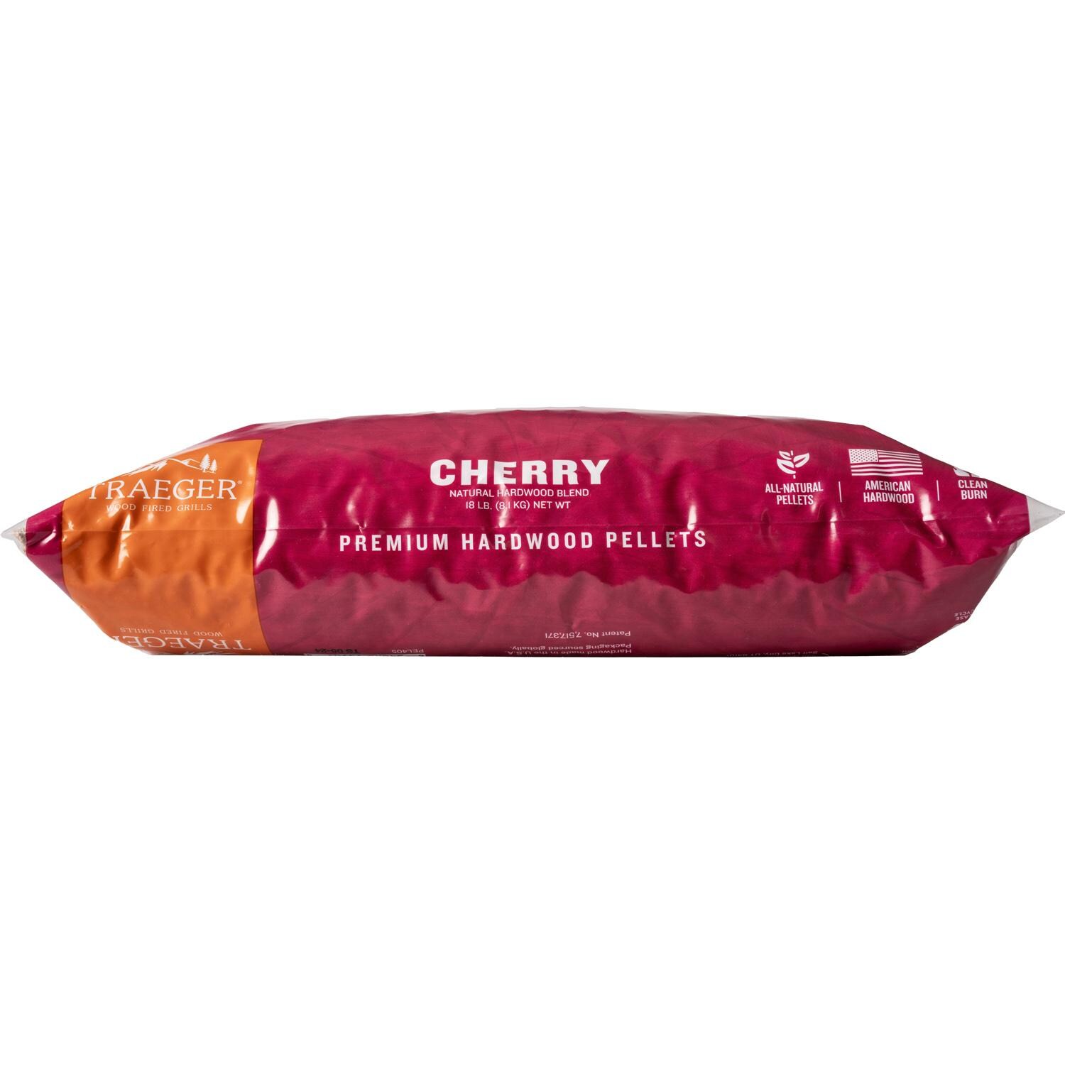 Traeger 20 Lb. Natural Hardwood Pellets - Cherry - Side - White Background thumbnail