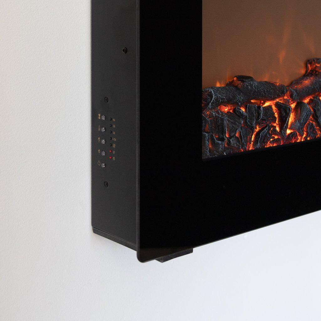 Fire Sense 31-Inch Wall Mount Electric Fireplace - Black - 60757 - Control Panel thumbnail
