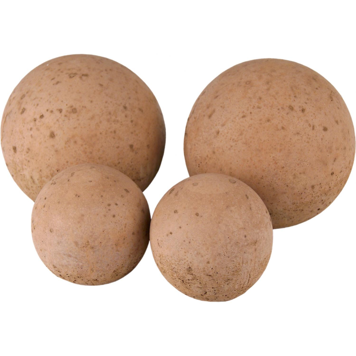 Peterson Real Fyre Decorative Geo Shapes Terracotta Sphere Set - Set Of 4