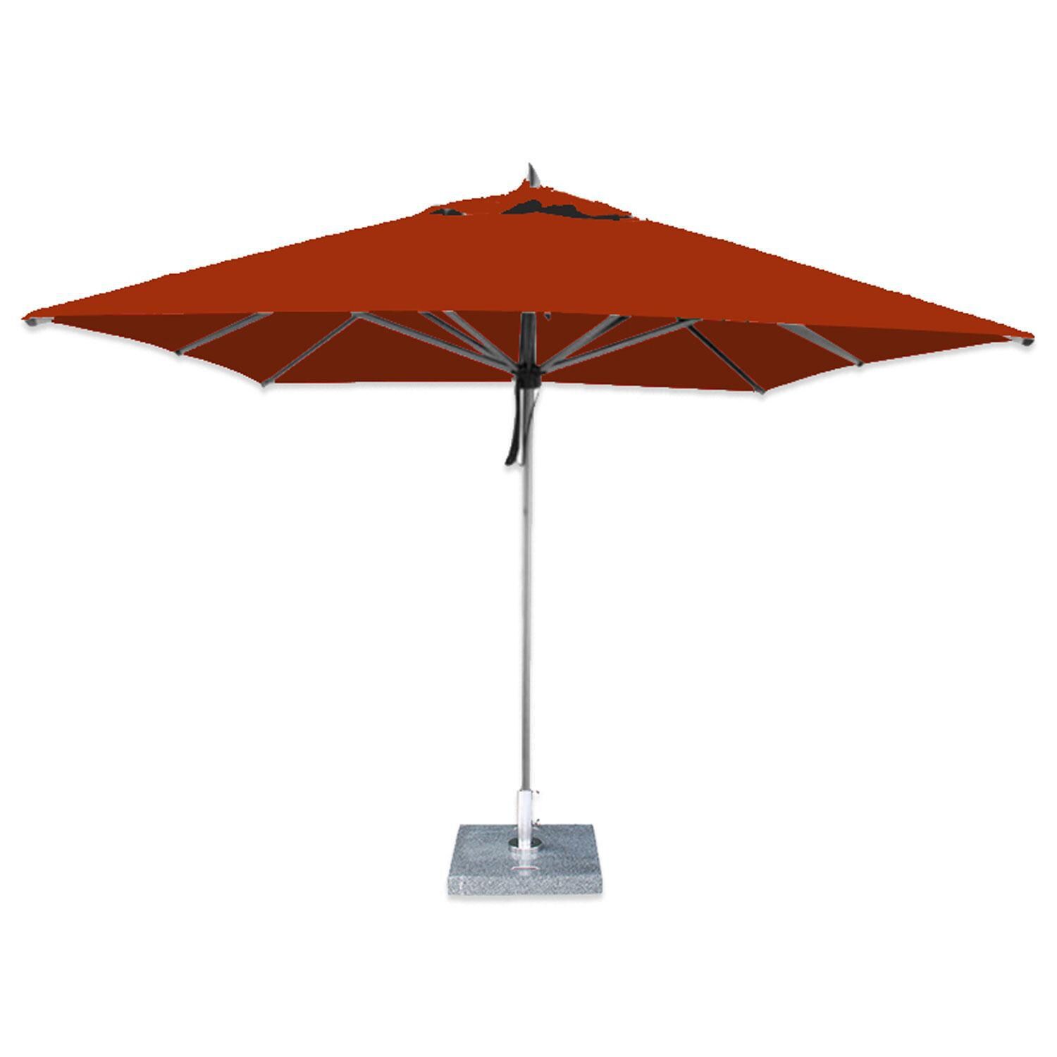 Bambrella Hurricane 8 1/2 Ft Square Market Umbrella - Terracotta Canopy