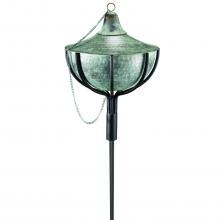 Set of 4 Large Citronella Torches By Good Directions - Blue Verde image