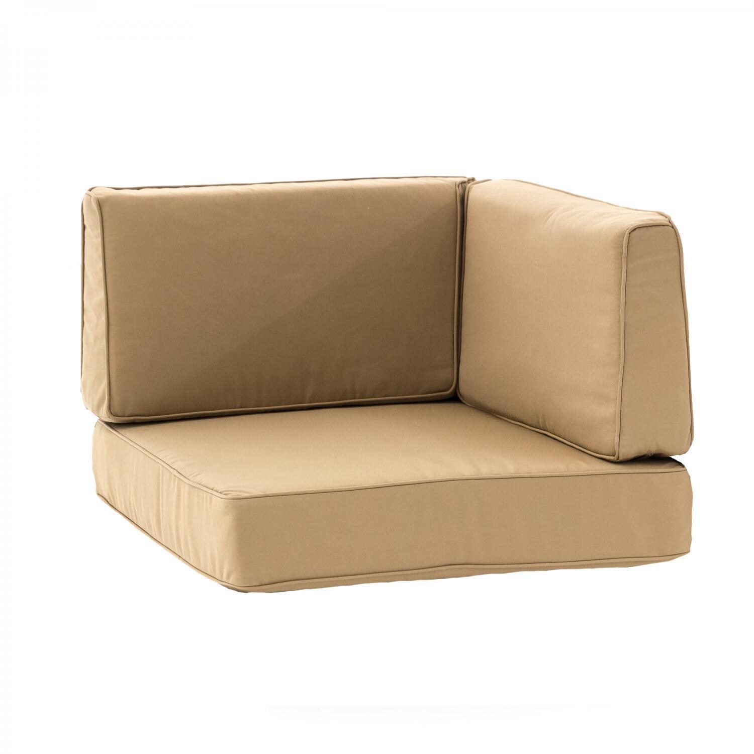 Sunbrella Canvas Camel 3 Piece Extra Large Outdoor Replacement Corner