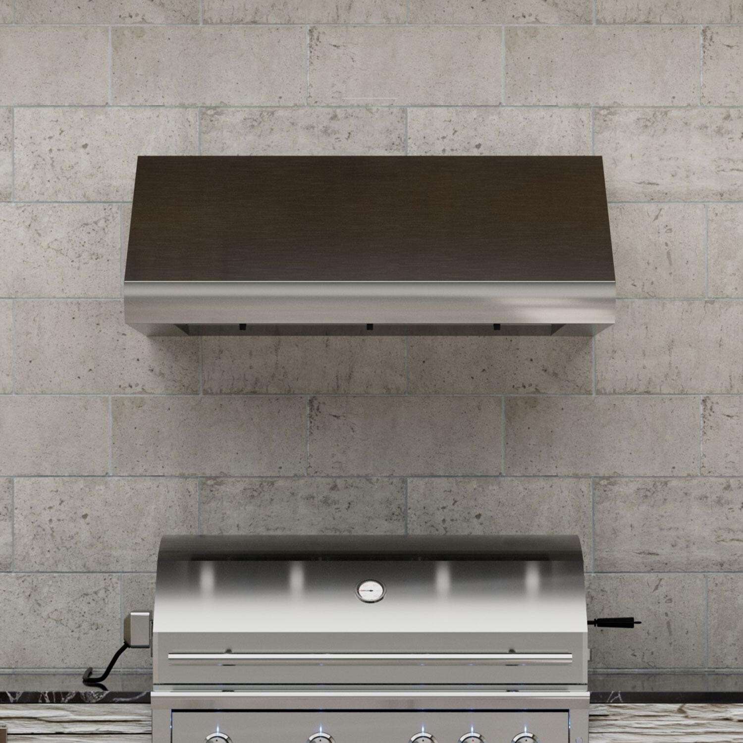 XO Appliance XOGV42S 42-in 1200 CFM Vent Hood w/ LED Lighting & Pro Baffle Filters - Lifestyle thumbnail