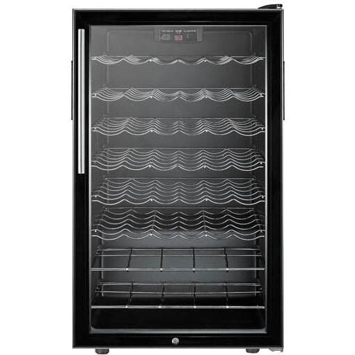 Summit 19-Inch 40 Bottle Commercial Rated Wine Cellar / Cooler With Professional Handle - Black - SWC525LBI7HV
