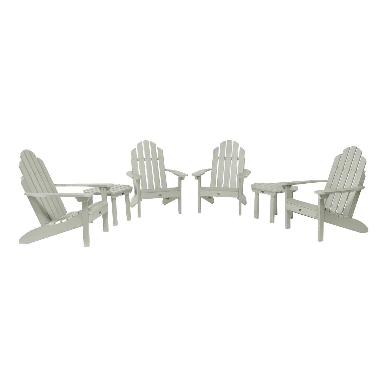 Paradise Key 6 Pc Set Recycled Plastic Seating Set in Eucalyptus By Lakeview Outdoor Designs - White Background thumbnail