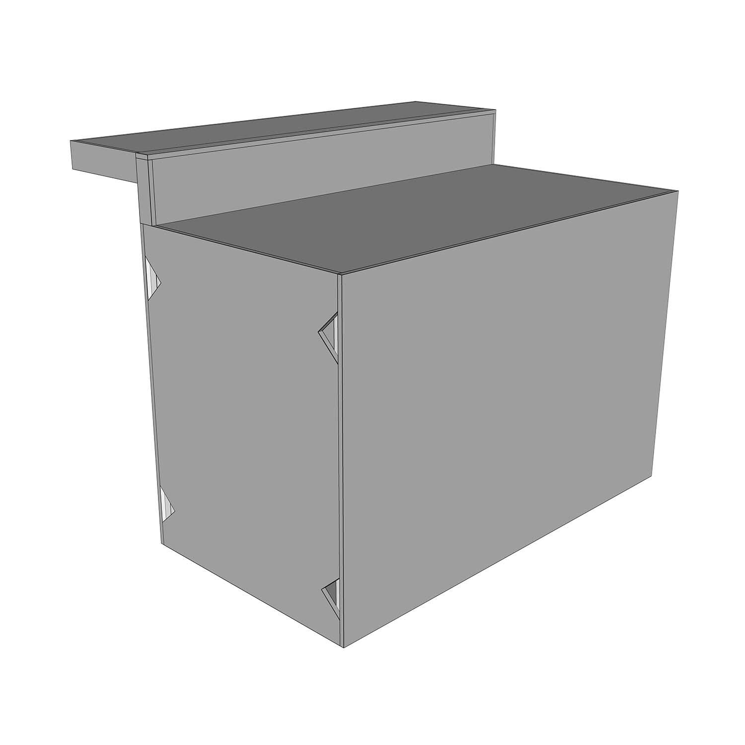 Universal 54-Inch Ready To Finish BBQ Island Appliance And Storage Cabinet W/Bar