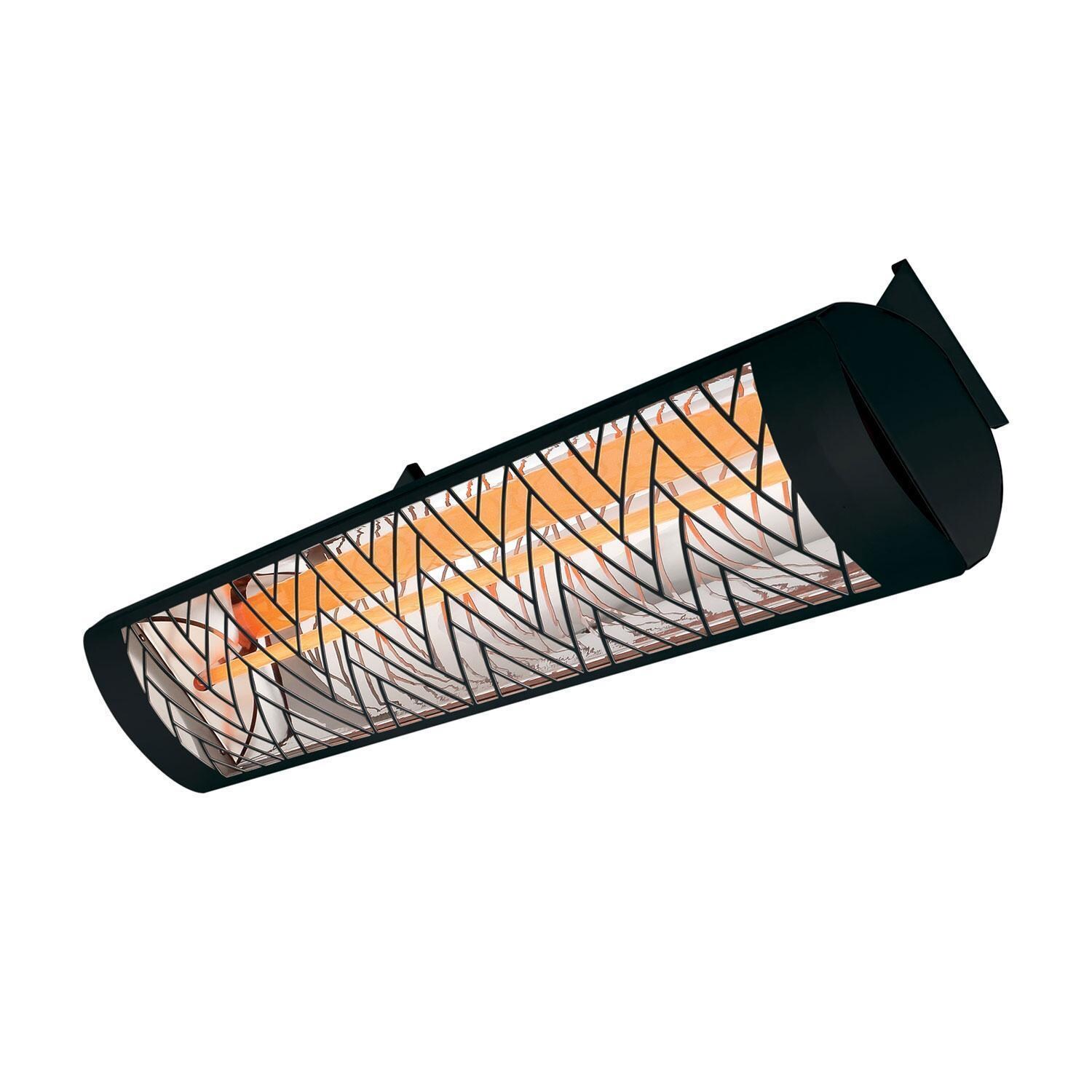 Eurofase EF30277B1 Chevron Series 61-in 3000 Watt Single Element Marine Grade 277V Electric Patio Heater in Black - Tilted - Side View - White Background thumbnail
