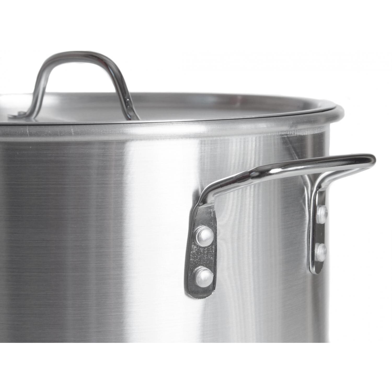 Cajun Cookware 20-Quart Aluminum Stock Pot - Handle View thumbnail