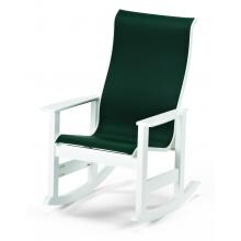 Leeward Supreme MGP Patio Rocking Chair With Sling Seating By Telescope Casual - Textured Snow/Forest Green