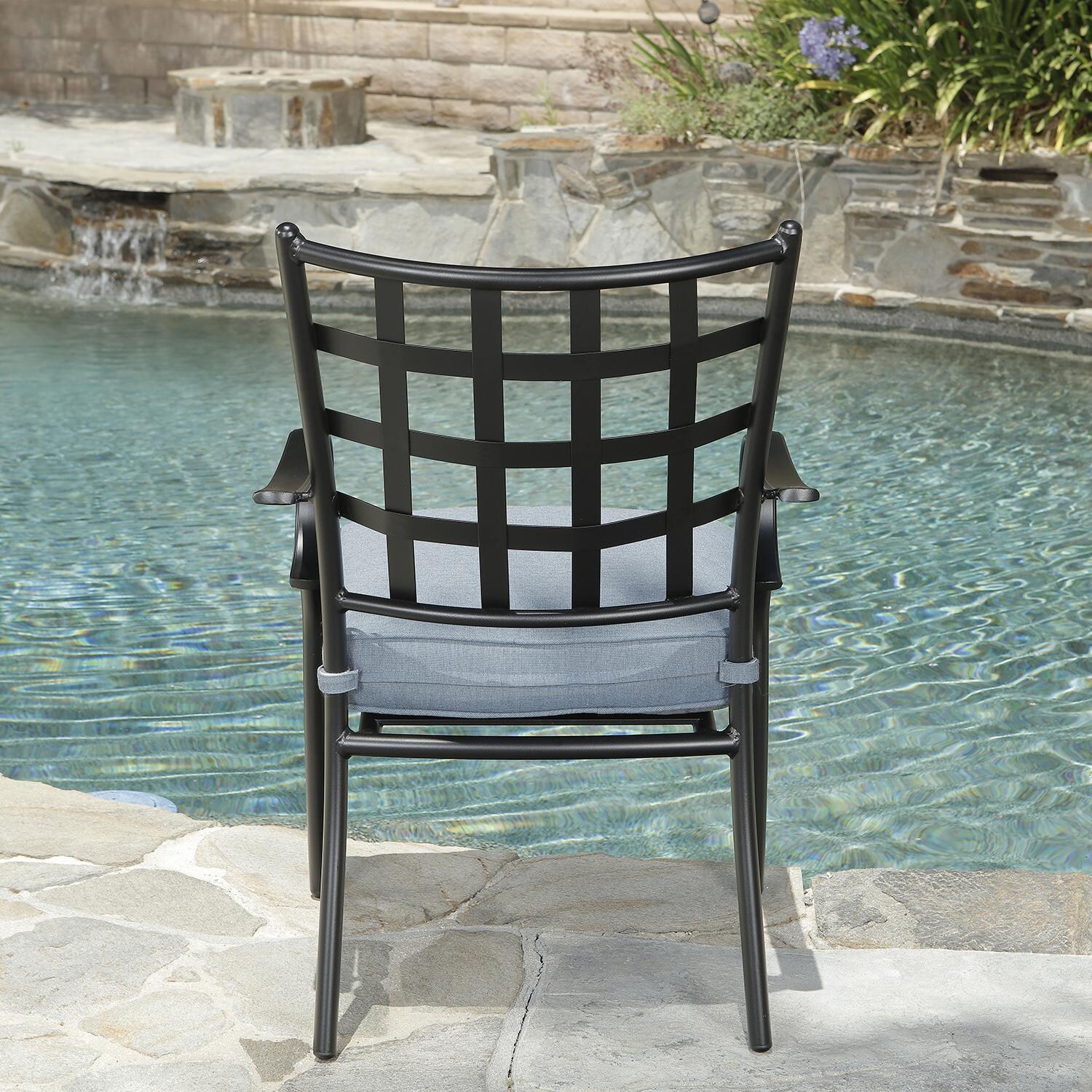 Lakeview Outdoor Designs Tensas 7 Piece Aluminum Patio Dining Set - Patio Dining Chair Back thumbnail