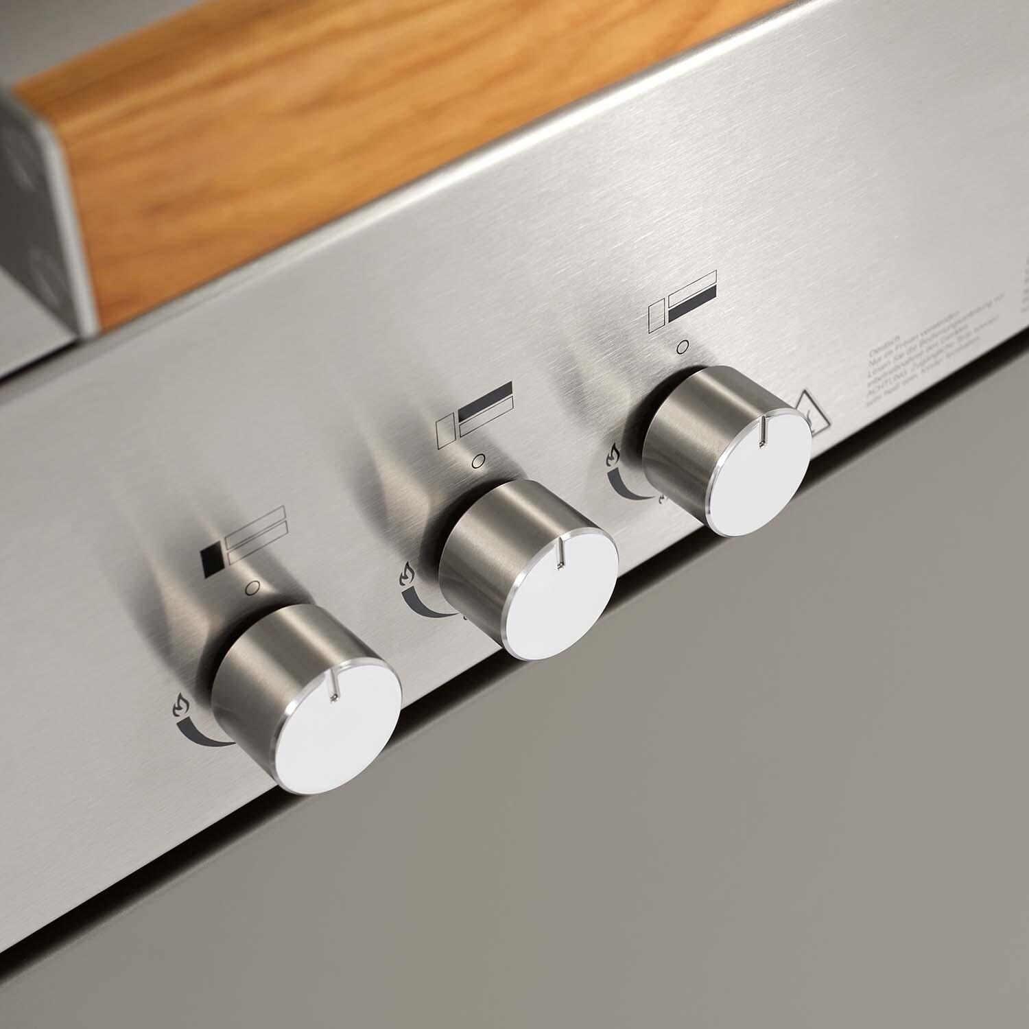 Flammkraft 1030974 Model D Natural Gas Grill - Taupe - Knobs - Detail thumbnail