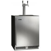 Perlick C-Series 5.2 Cu. Ft. Right Hinge Built-In Dual Tap Beer Dispenser / Kegerator - Stainless Steel - HC24TB-3-1R2 image