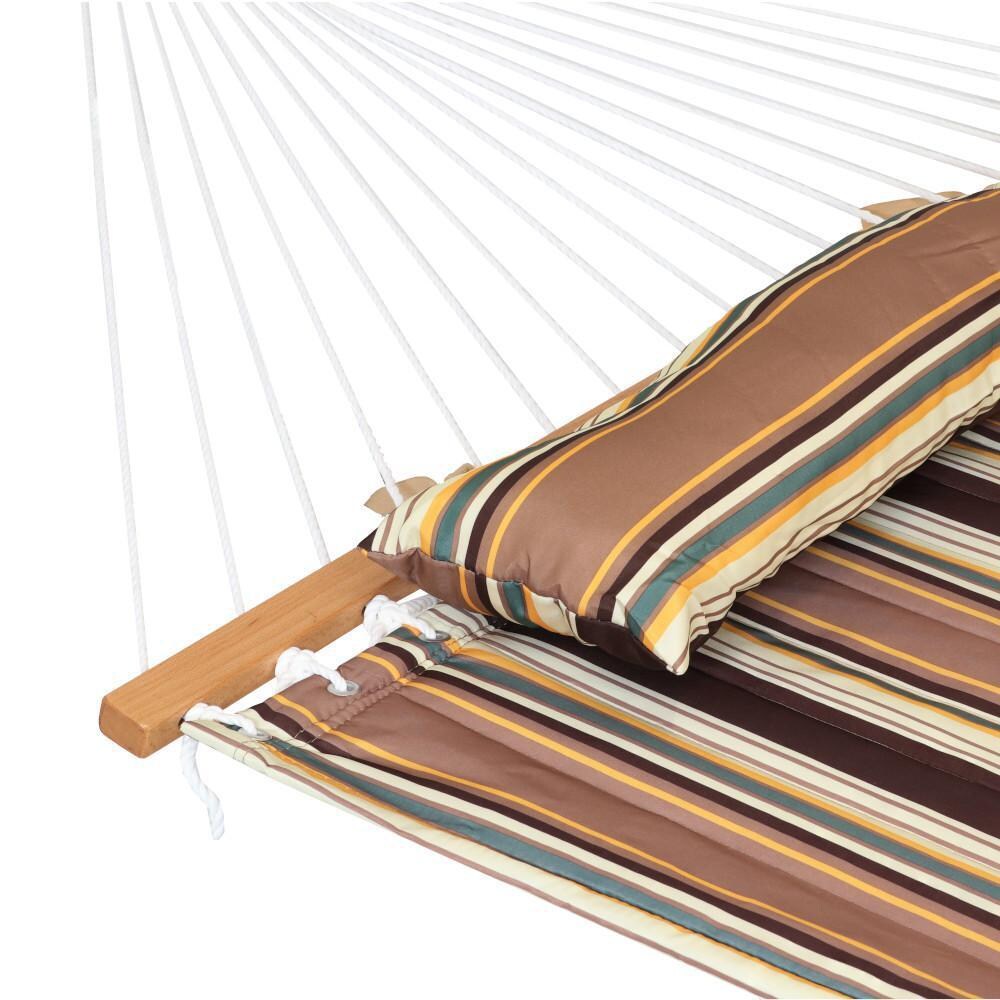 Ultimate Patio Quilted Hammock w/ Spreader Bar & Detachable Pillow - Sandy Beach - Pillow Detail thumbnail