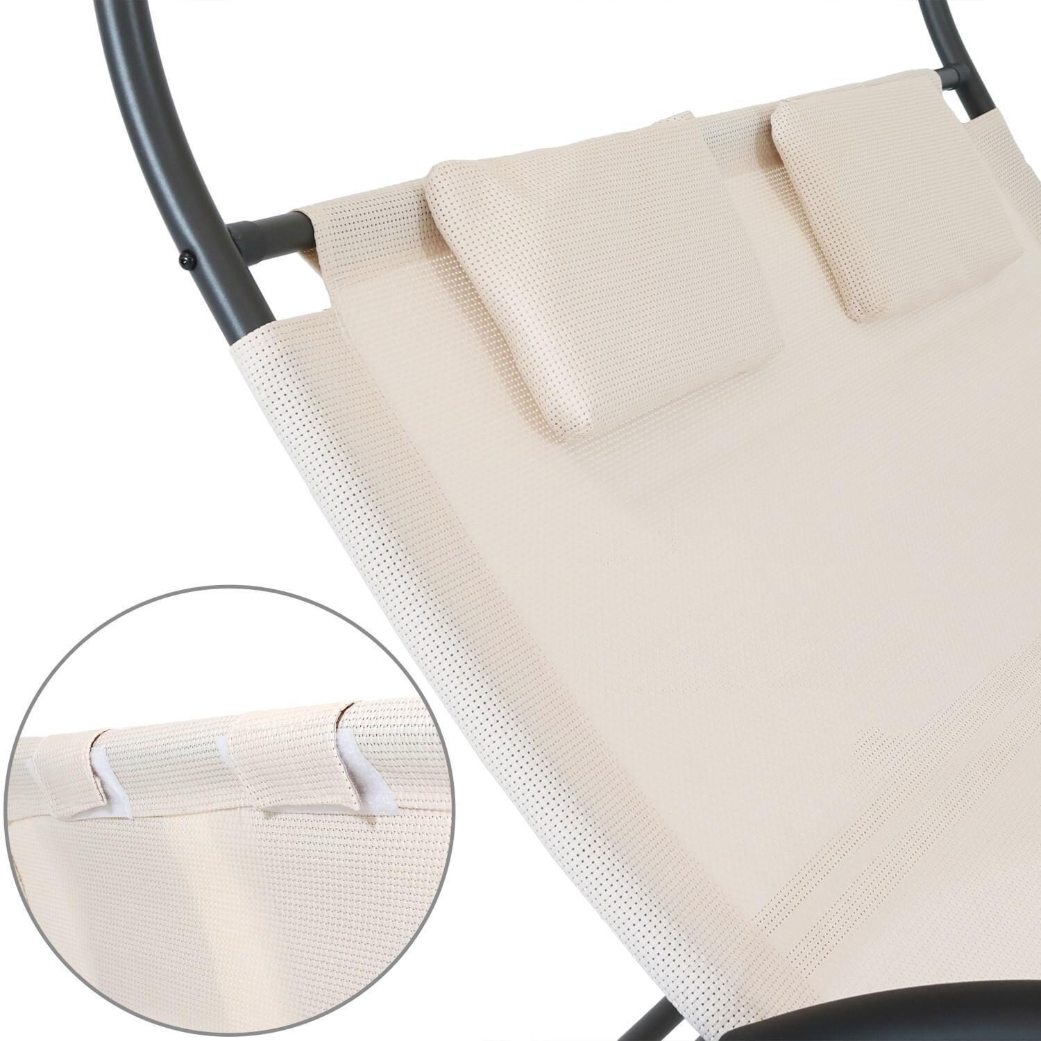 Ultimate Patio Double Chaise Lounge W/ Canopy & Headrest Pillows - Headrest - Detail thumbnail