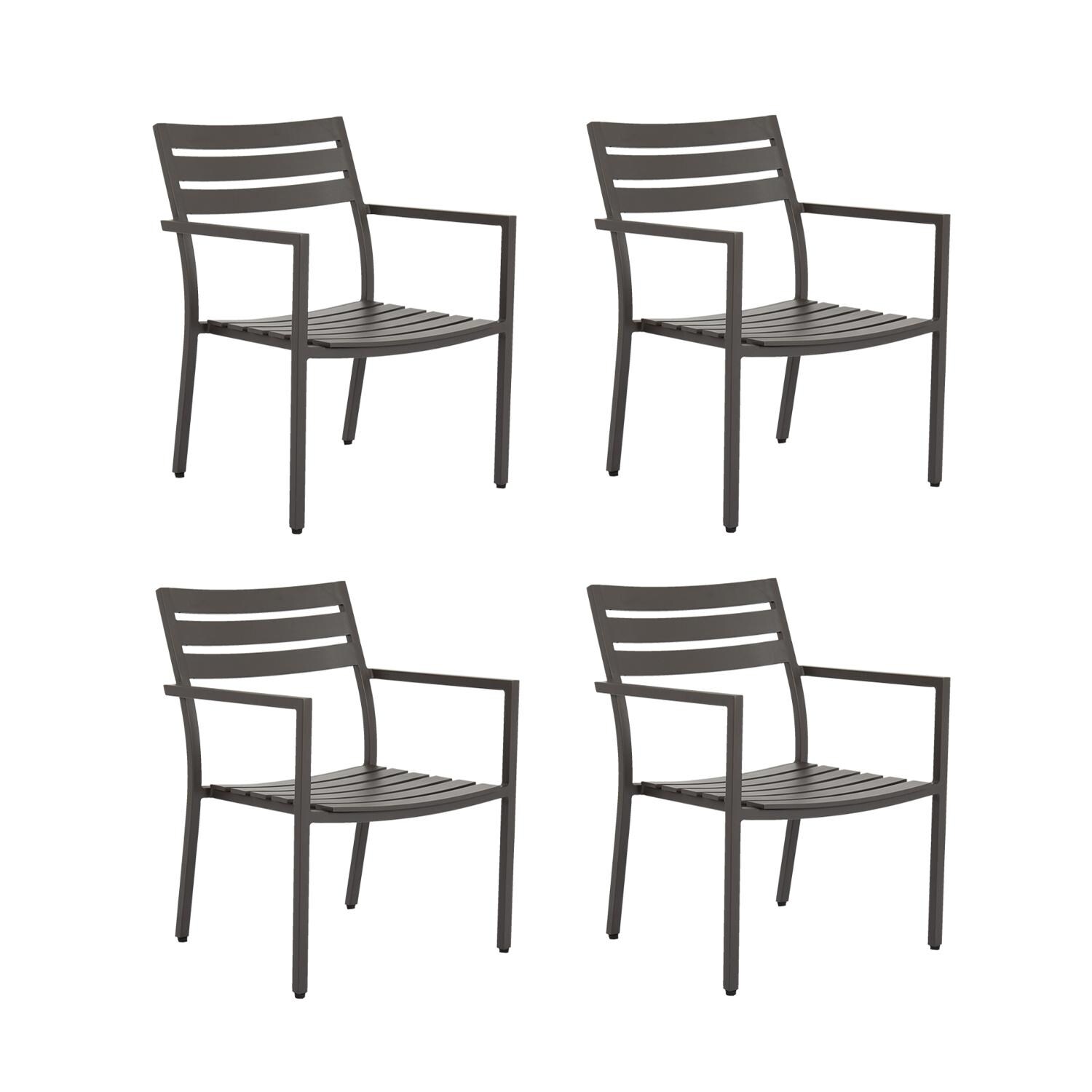 Sunset West - 321-1-48114 (4) - Mesa 4 Piece Aluminum Cushionless Patio Dining Chair Set thumbnail