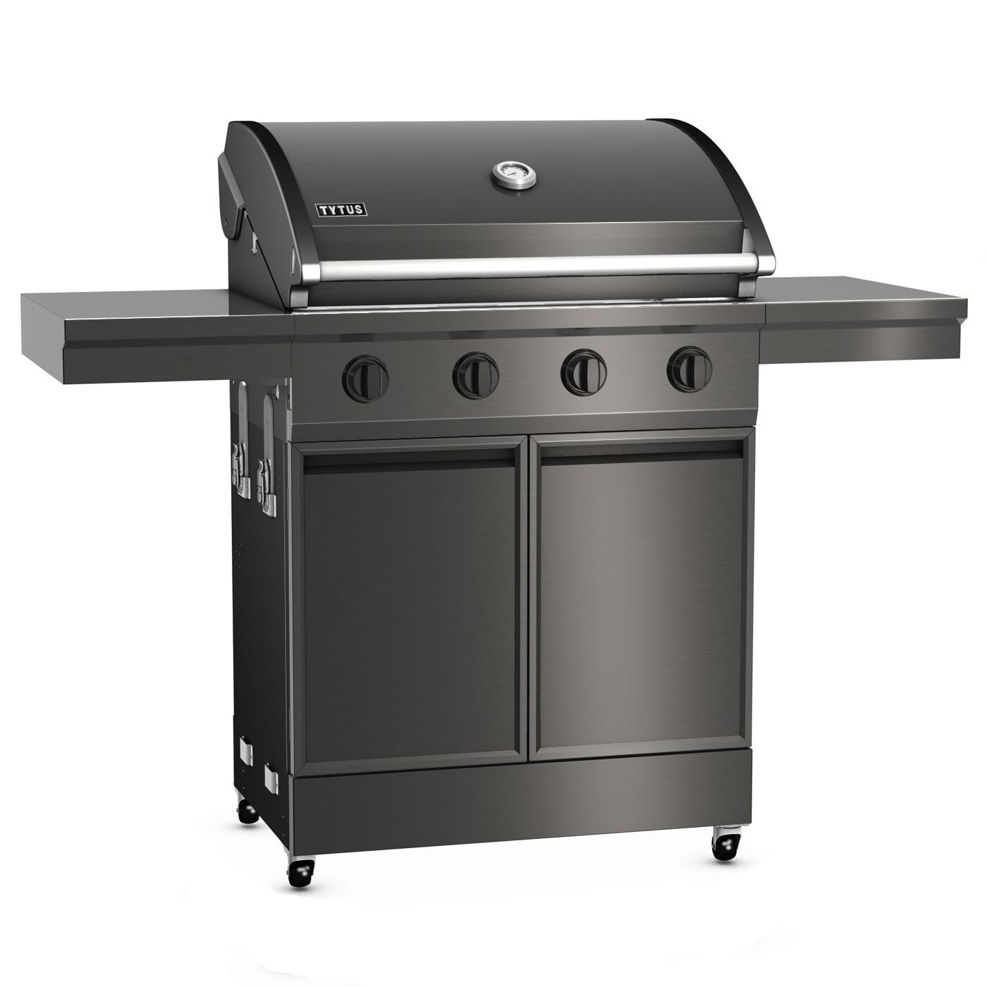 TYTUS Black Stainless Steel 4Burner Natural Gas Gas Grill (Ships as