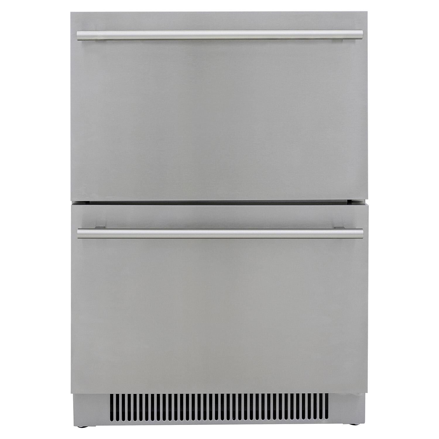 Blaze 23.5-Inch 5.1 Cu. Ft. Outdoor Rated Stainless Steel Double Drawer Refrigerator - BLZ-SSRF-DBDR5.1