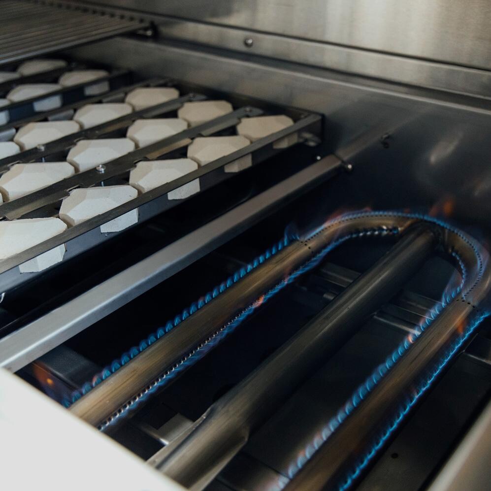 American Made Grills Atlas 36 Inch Freestanding Grill ATSFS36-NG - Natural Gas - Briquettes and Burner - Lifestyle thumbnail