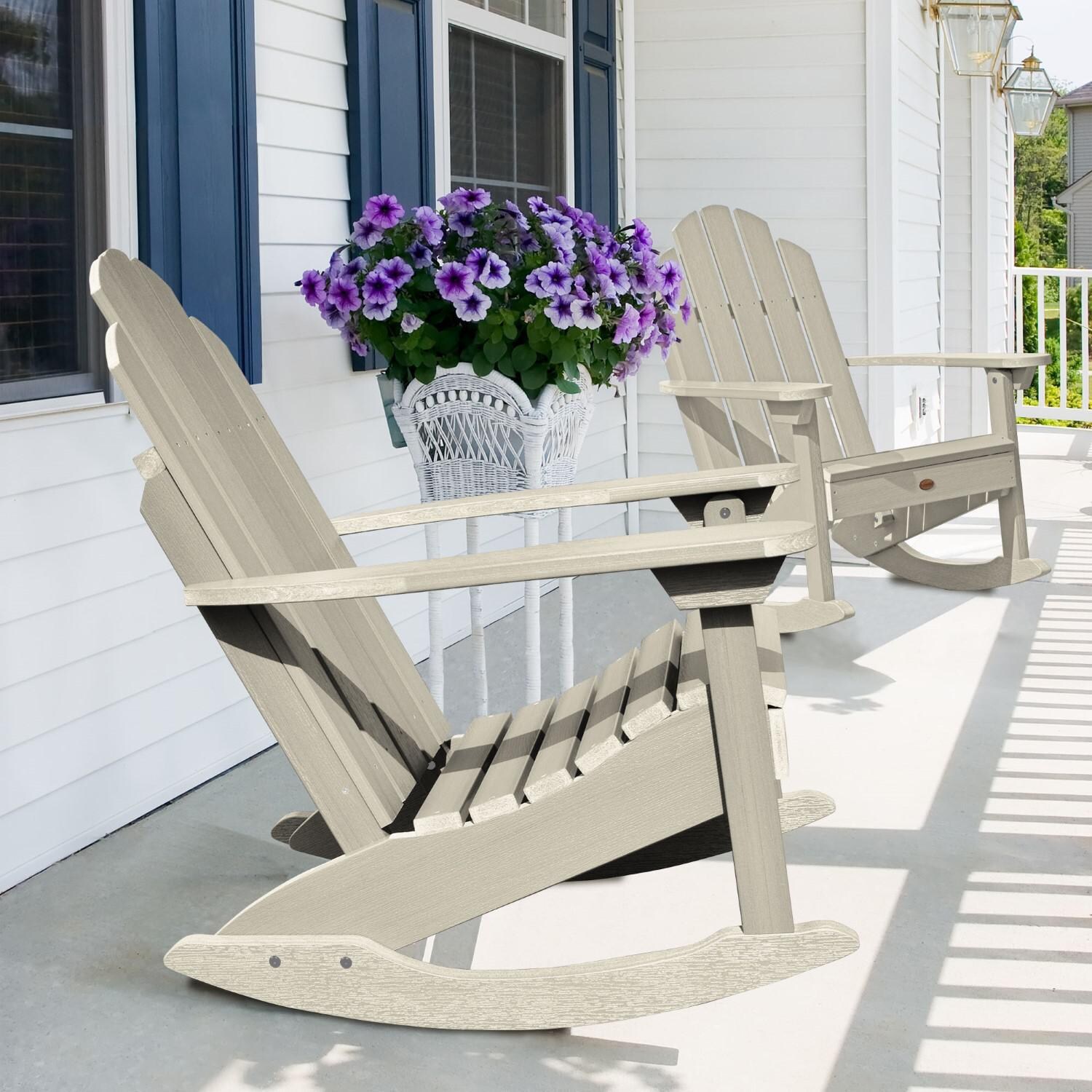 Lakeview Paradise Key Adirondack Rocking Chair - Whitewash thumbnail