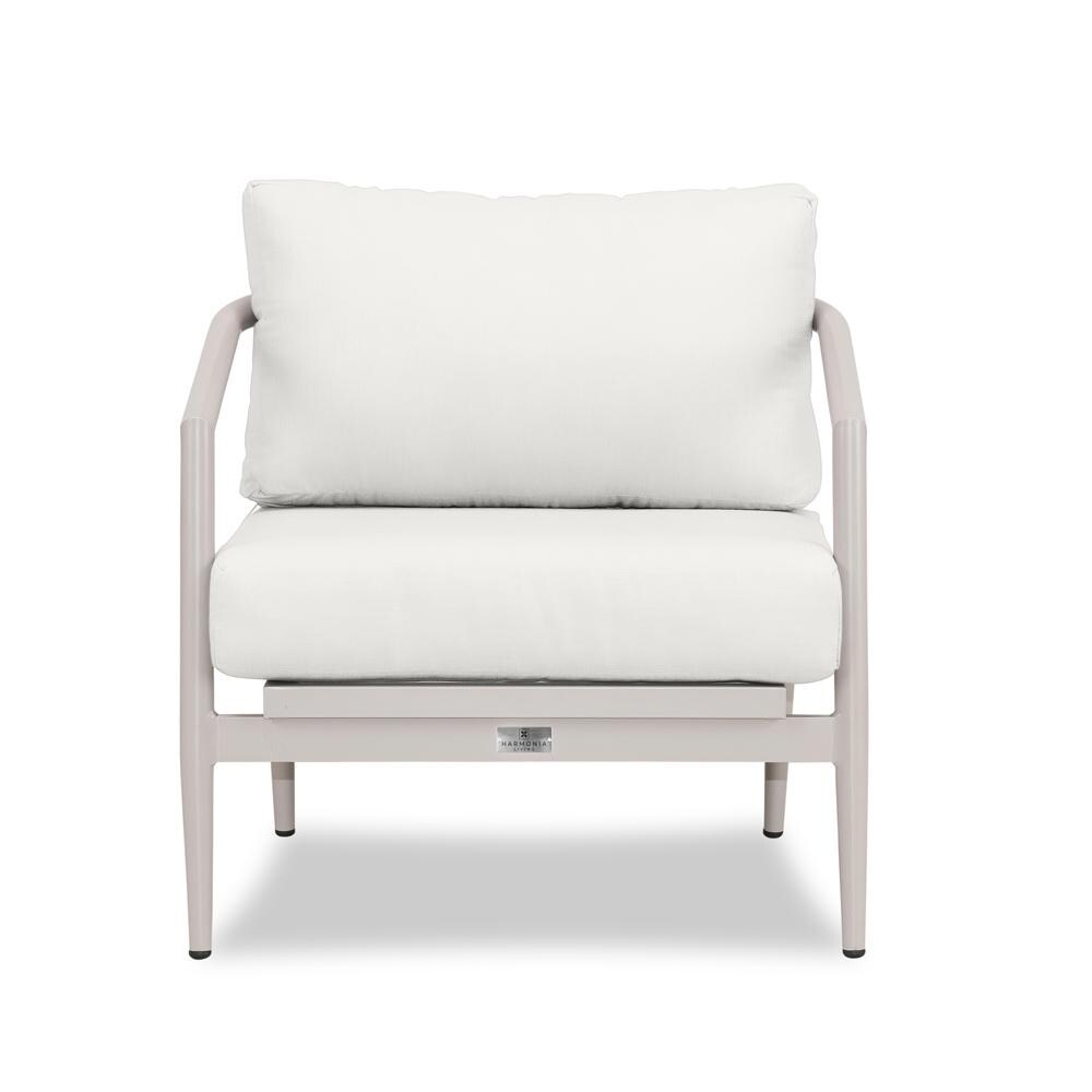 Midnight Cove Aluminum Club Chair in Urban Stone/Canvas Natural by Lakeview Outdoor Designs