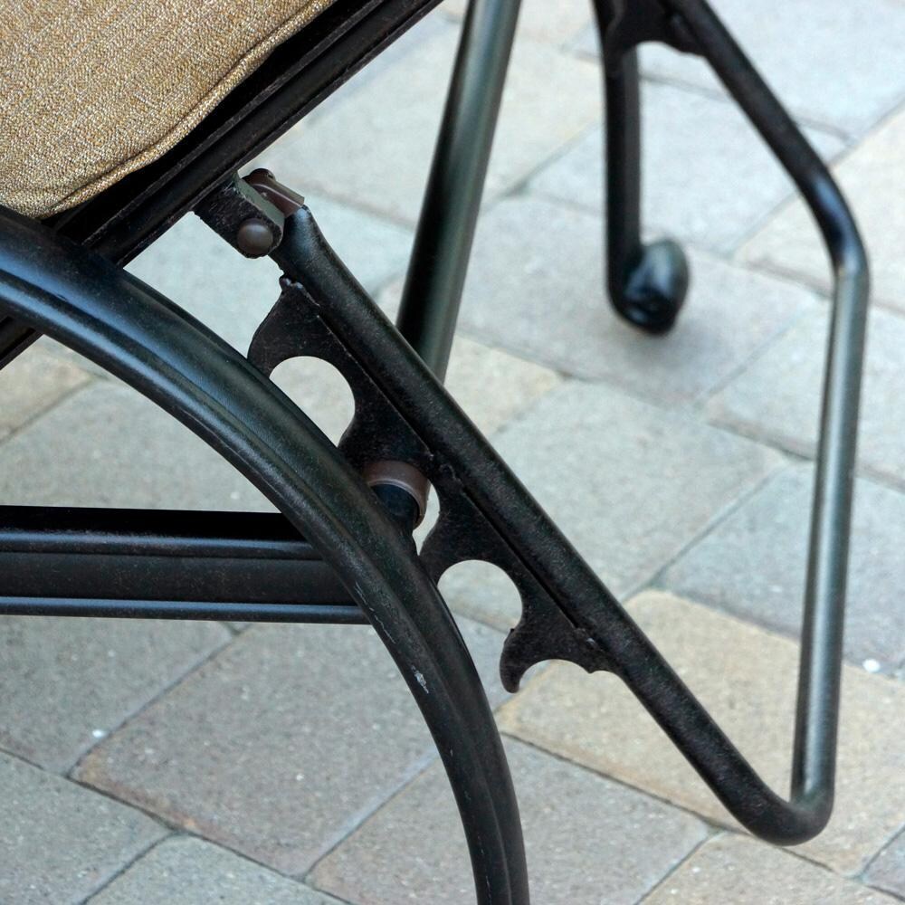 Darlee Nassau 4-Piece Patio Sofa Conversation Set (with 2 Adjustable Club Chairs) with Cushions and 31 X 46 Inch Oval Coffee Table - Reclining Mechanism - Detail thumbnail