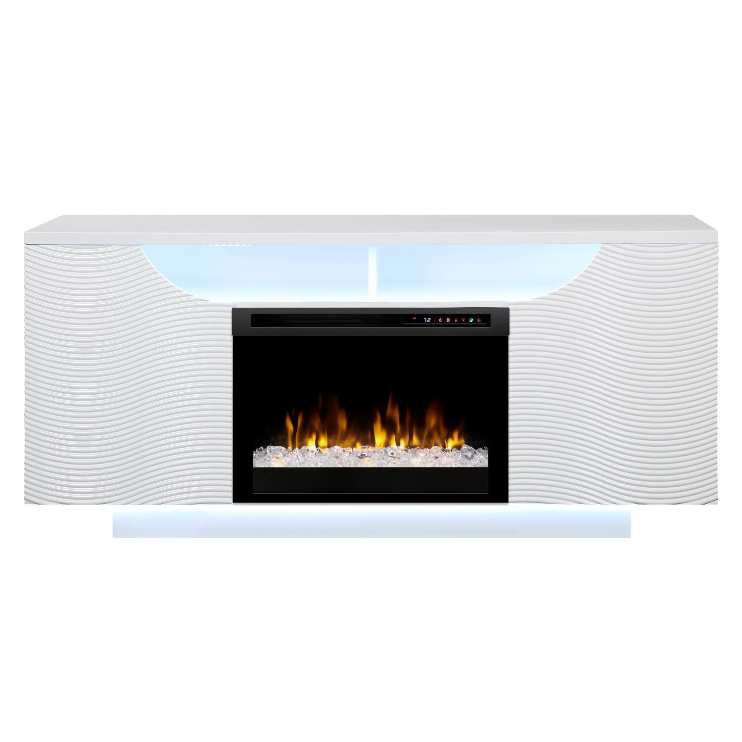 Dimplex - GDS26G8-1847GW - Ethan 66-Inch Electric Fireplace Media Console - Acrylic Ice Embers - Gloss White thumbnail