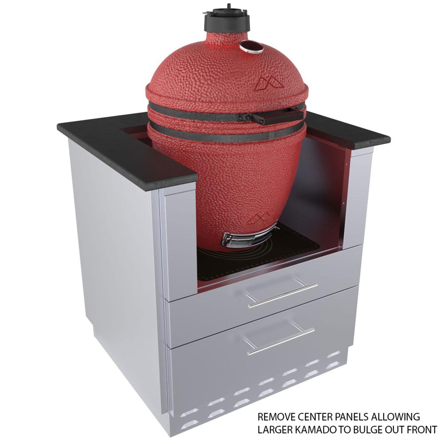 Sunstone SAC30KBDC 30-in Kamado Base Cabinet for UpTo 24 In. Dia. Kamado & for Sunstone Power Cirque - Center Panels Removed - Detail thumbnail