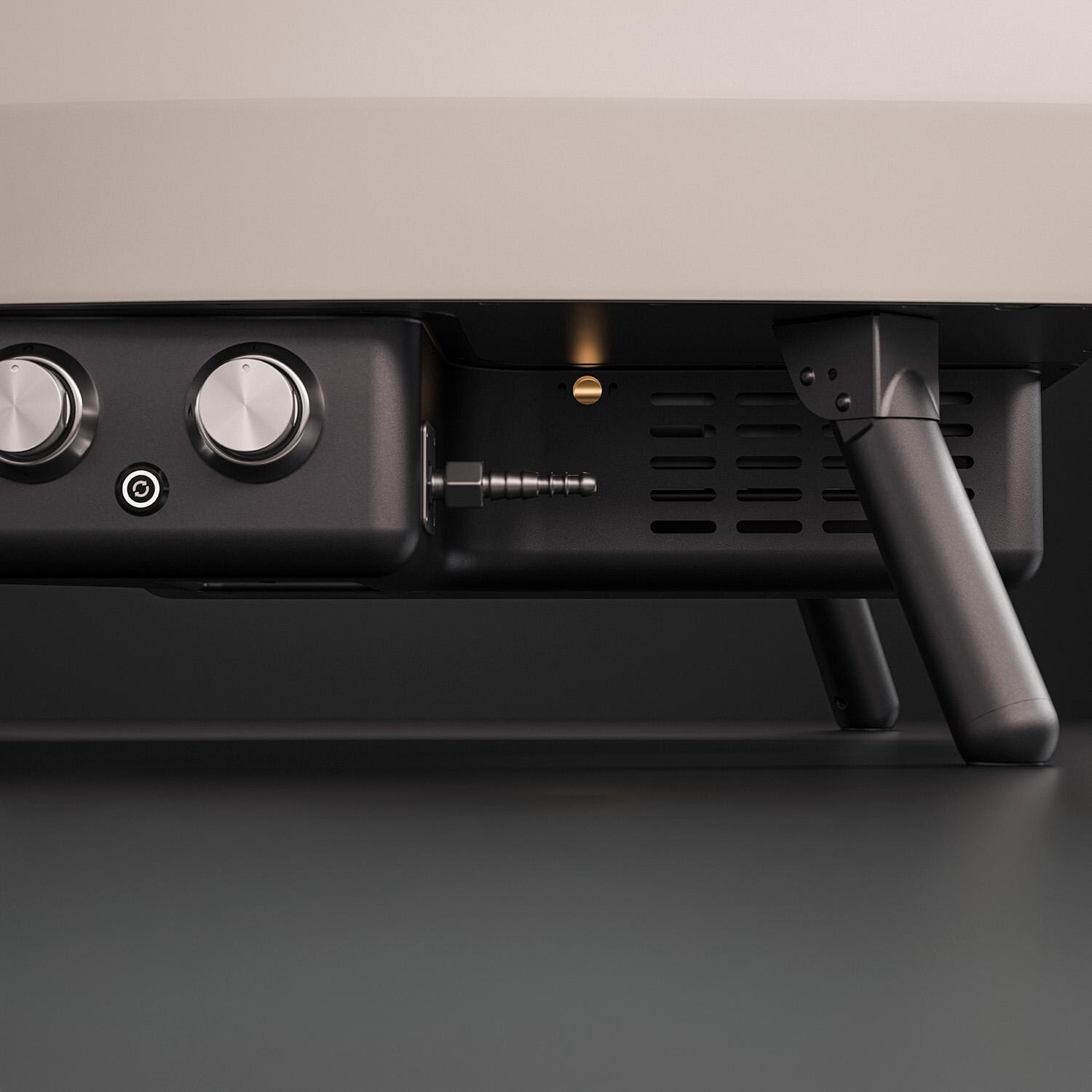 Witt 80650065 Etna Rotante Propane Pizza Oven - Matte Stone - Hose Connection - Detail thumbnail